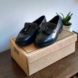 ASOS Maxwell Black Leather Loafers